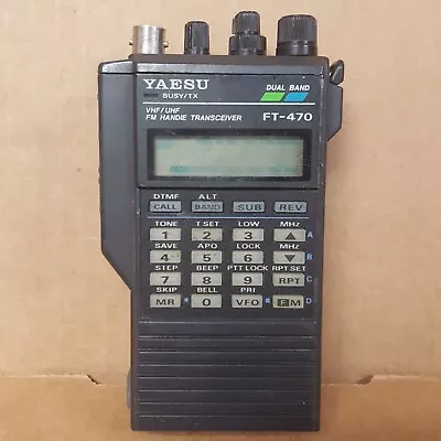 Yaesu FT-470 VHF/UHF FM Handie Transciever (No Antnn/No Bttry/No Chrgr) ForParts • $70