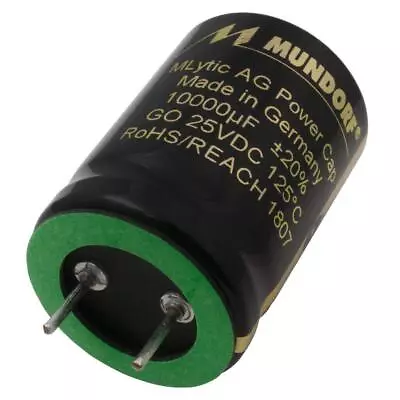 Mundorf MLytic® AG 10000uF 25V 125°C Audio Grade Capacitor Elko 853071 • $20.22