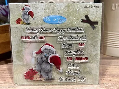 ME TO YOU Tatty Ted Clear Craft Stamps CHRISTMAS - RELATIONS -NEW • £3.45