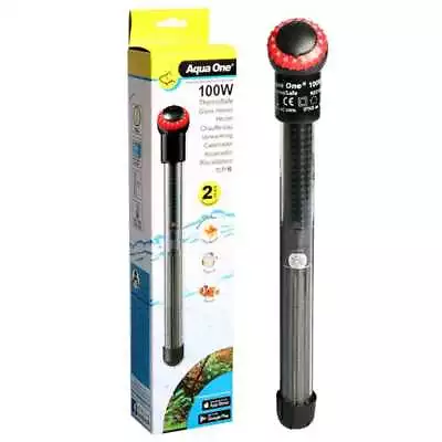 Aqua One ThermoSafe Aquarium Glass Heater 100w Warm Fish Tank Thermostat 100Watt • $44.90