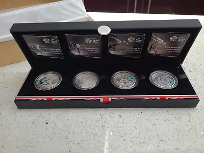 £349.95 • Buy 2009-2012 Countdown To London Olympics Silver Proof Royal Mint 4 Coin Set SUPERB