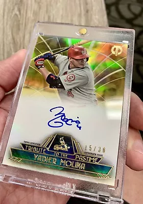 2014 Topps Tribute YADIER MOLINA Gold Autograph #’d 15/30 Cardinals • $199