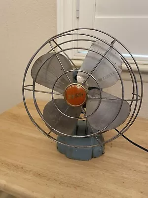 Vintage ZERO Electric Fan McGraw Edison Model 1250R Blue 9  WORKS Great! • $39.99