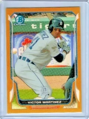 2014 Bowman Chrome Victor Martinez Gold Refractor #'ed 41/50 Jersey # • $91