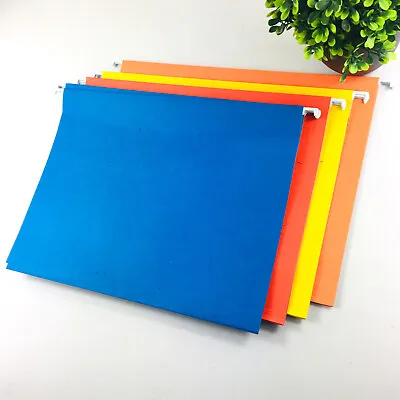 £14.89 • Buy 20 X A4 SUSPENSION FILES MIXED COLOUR + TABS/INSERTS HANGING CABINET FILES 