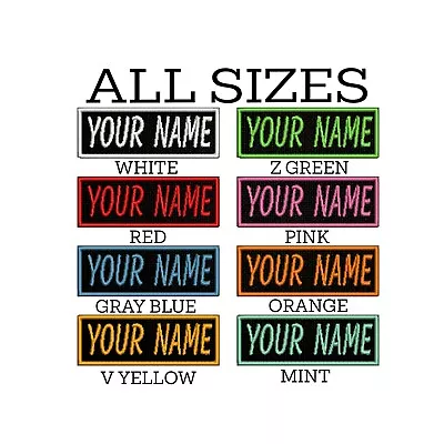 $9.99 • Buy Custom Name Tag Personalized Embroidered Applique Patch Bikers, Uniforms Veteran