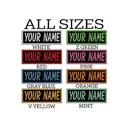 Custom Name Tag Personalized Embroidered Applique Patch Bikers Uniforms Veteran • $4.95