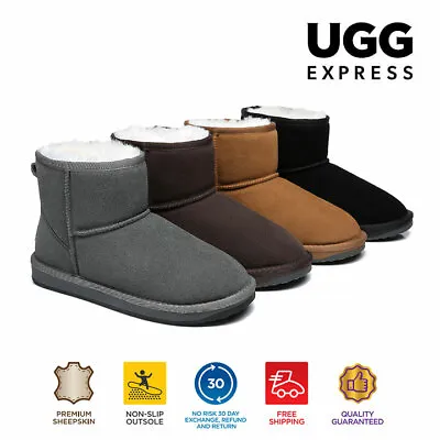 $45 • Buy UGG Boots Women Men Mini Classic Ankle Boots Australian Double Face Sheepskin