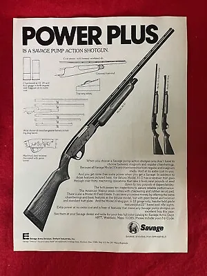 Vintage 1977 Savage Stevens Pump Action Shotgun Print  Ad • $6.90
