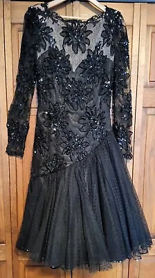 Vtg RARE MIGNON ANNE MARIE GABALIS New York Sequin & Other Evening Dress Gown 10 • $179.99