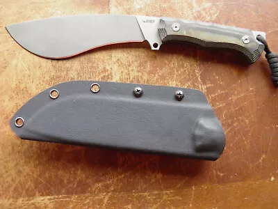 KUBEY Destroyer Kukri Fixed Blade Knife Micarta Scales AUS10 Blade Sheath • $2.25