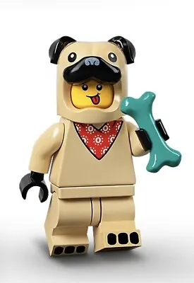 $12 • Buy LEGO: Minifigures Series 21 - Pug Costume Guy, New Factory Sealed (71029).