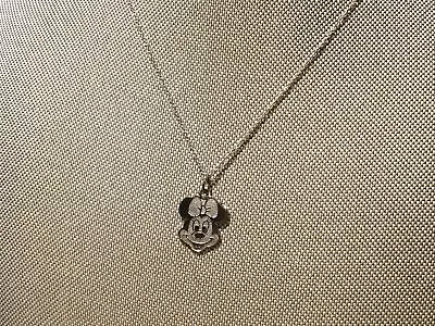 Disney Sterling Silver Minnie Mouse Pendant With Sterling Silver Necklace 15  • $29.99