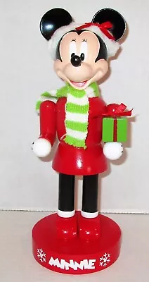 DISNEY CHRISTMAS Nutcracker MINNIE W/ SCARF & HOLDING A CHRISTMAS GIFT 11  Tall • $49.49