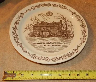  Raleigh North Carolina Federation Of Women's Clubs State Headquarters Plate  • $67.92