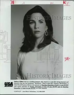 1993 Press Photo Melissa Gilbert Stars In  Dying To Remember  - Lrp23993 • $15.99
