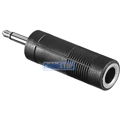 3.5mm MONO Male Plug To 6.35mm MONO 1/4 Inch Female Jack Socket Audio Adapter  • £2.35