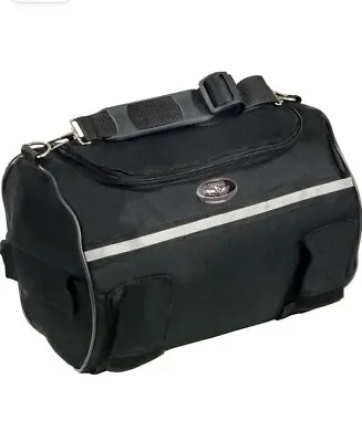 Milwaukee Leather SH608 Medium Black Textile Motorcycle Roll Bag With Reflective • $58.85