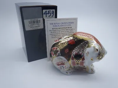 £129.99 • Buy Royal Crown Derby Ltd Ed Goviers Rocky Mountain Bear Paperweight 459/500
