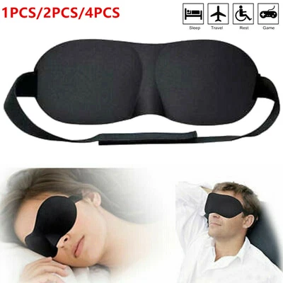 $6.99 • Buy Travel Sleep Eye Mask Soft Memory Foam Padded Shade Cover Sleeping Blindfold