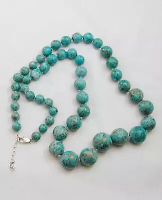 Vintage Composite Turquoise Graduated Bead Necklace 26.5  • $29.99