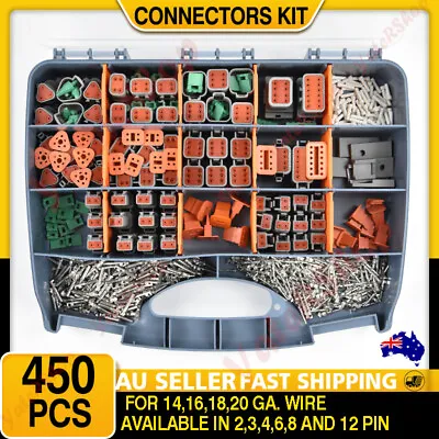 $76 • Buy 450PCS Deutsch DT Connector Plug Kit Waterproof Auto Marine 2-12PIN