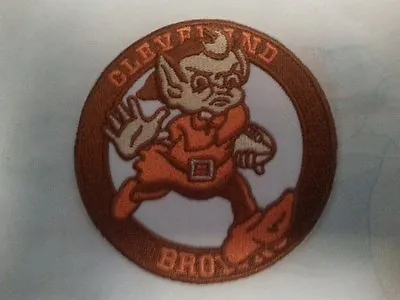 Cleveland Browns Vintage Embroidered Iron On Patch RARE 3  X 3   AWESOME NFL • $6.59