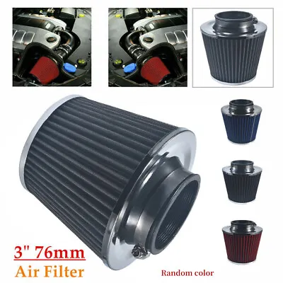 3  76mm Inlet Cold Air Intake Cone Replacement Quality Dry Air Filter • $13.99