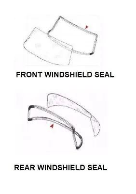 Mercedes Benz W123 - FRONT AND REAR Rubber WINDOW WINDSHIELD Seal Set OF 2 PCS • $189.91