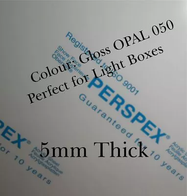  GLOSS OPAL 050 PERSPEX  A4 297mm X 210mm PROTECTIVE FILM BOTH SIDES • £4.50