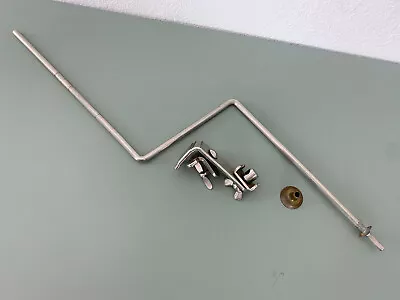 LUDWIG 30s 40s Vtg CYMBAL ARM Hoop Clamp Mount Tilting Seat Holder Z-Bar Nickel • $71