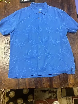 Mens Tommy Bahama Button Shirt XL 100% Silk Very Nice Color Nice Shirt Blue • $21