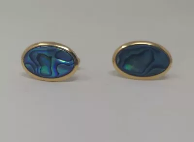 Vintage Opal Cufflinks Gold Tone • $19.99