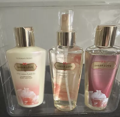  Victoria's Secret Sheer Love 3pc Gift Set  Fragrance Mist / Body Lotion / Wash • $36