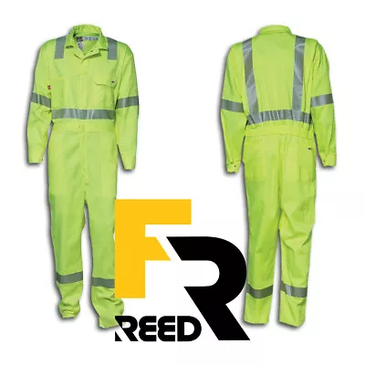 FR Hi-Vis Reflective Coveralls Flame Resistant Industrial Work Uniform Clothes • $198.98
