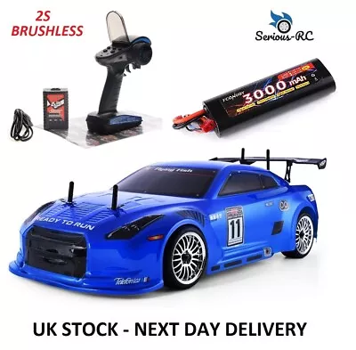 HSP BRUSHLESS RC Car 2S LIPO 1:10th Scale Remote Control Car With With Battery • £184.99