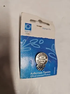 RARE ATHENS 2004 OLYMPIC PIN BADGE On Card Unused 1ST GAMES OF THE 21ST CENTURY  • £12.99