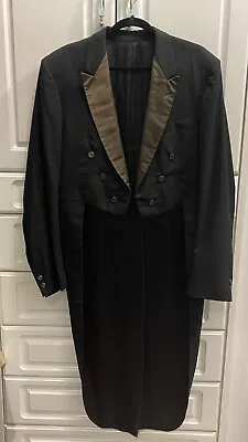 1930s 1940s MENS RUDOFKER TUXEDO JACKET ANTIQUE COAT USA SIZE 40 TAILCOAT TAILS • $89.95