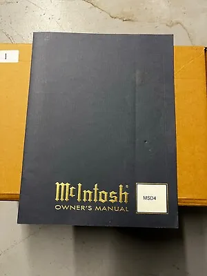 Vintage Original McIntosh MSD4 Manual  • $25