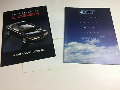 Chrysler Plymouth Laser Mercury Sable Tracer Grand Marquis Line Dealer Brochures • $9.71