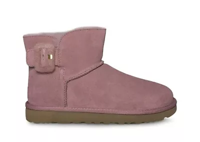 Womens Ugg Mini Bailey Fluff Buckle Pink Dawn US Size 8 *New With Box* 100% AUTH • $128