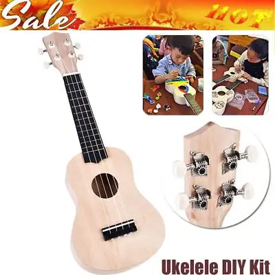 $12.88 • Buy 21inch Tenor Ukelele Ukulele Hawaii Guitar DIY Kit Basswood Fingerboard 4 String