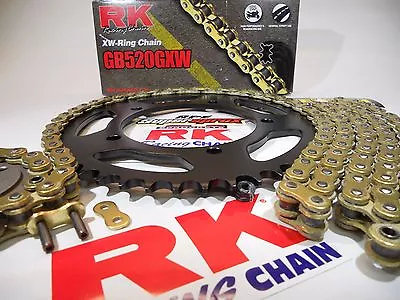 2007-08 Suzuki GSXR1000 RK GXW Gold 520 17/45 Quick Accel Chain And Sprocket Kit • $169.99