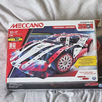 Meccano 25 In 1 Model Set NEW Sealed Set No 21202 Motorized Includes Tools • £23.99