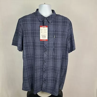 NWT ZeroXposur Dress Shirt Mens XL Travel Series Blue Plaid Vented Button Up • $27.99