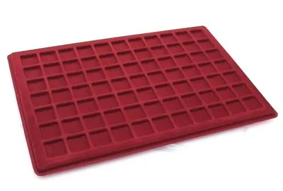 Red COIN TRAY Collection For Small Coins Medals - 77 Compartments 23x23mm // P77 • £6.99