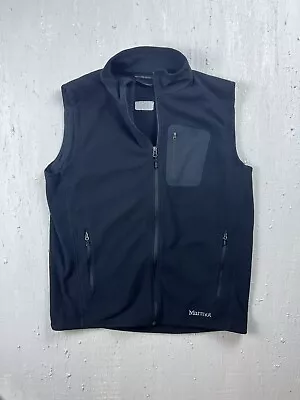 Marmot Wiley Polartec Fleece Vest Womens X-Large Black  Pocket • $18