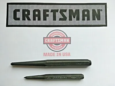 $14.99 • Buy $COMBO$ CRAFTSMAN 42862 1/2 Center Punch & 42841 3/8 Prick Punch  MADE IN USA