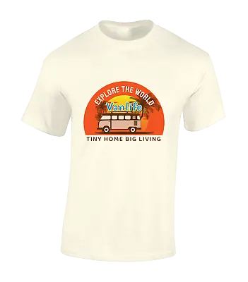 Van Life Explore Mens T Shirt Cool Camper Van Outdoors Hiking Walking Nature Top • £7.99
