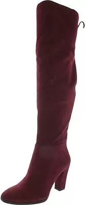 Vince Camuto TAPLEY Burgundy Stretch Suede Rounded Toe Over The Knee Dress Boot • $39.95